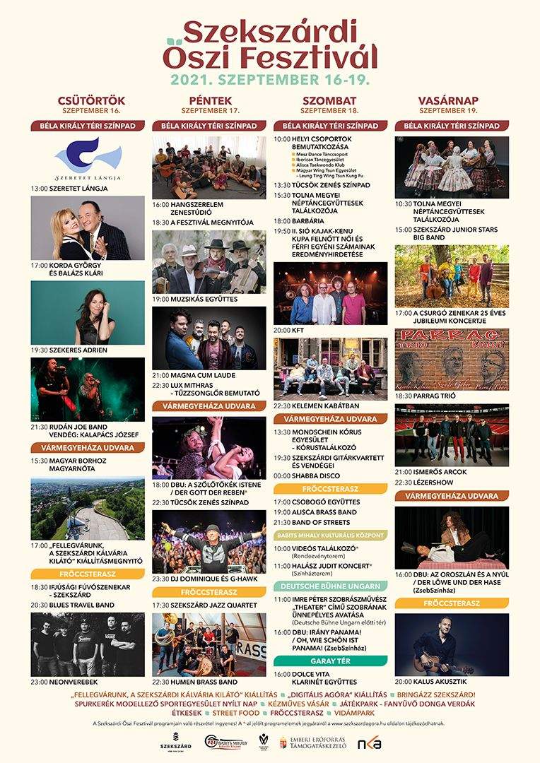 Szekszárdi Őszi Fesztivál programok