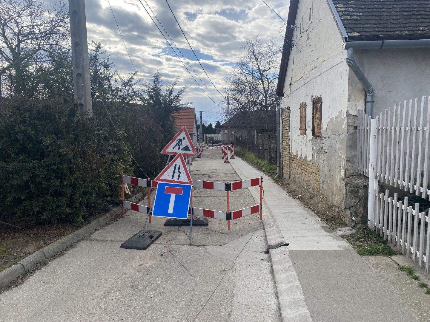 Útlezárás a Major utcában