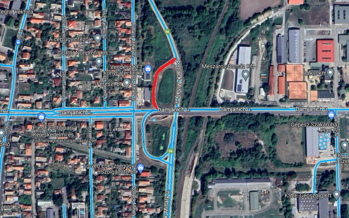 Zárva lesz kedden a felüljáró 56-os útra vezető ága