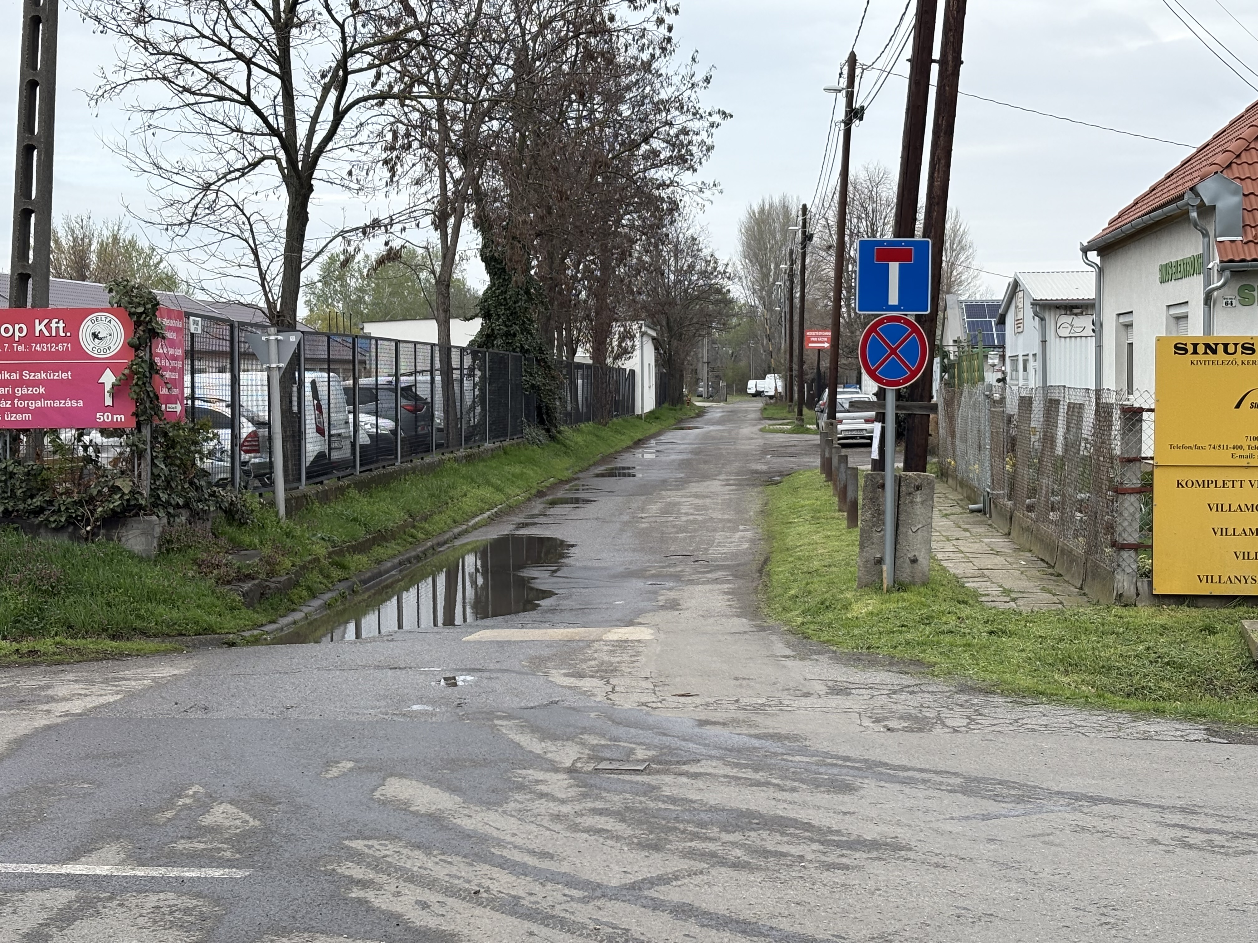 Útlezárás a Sport utcában